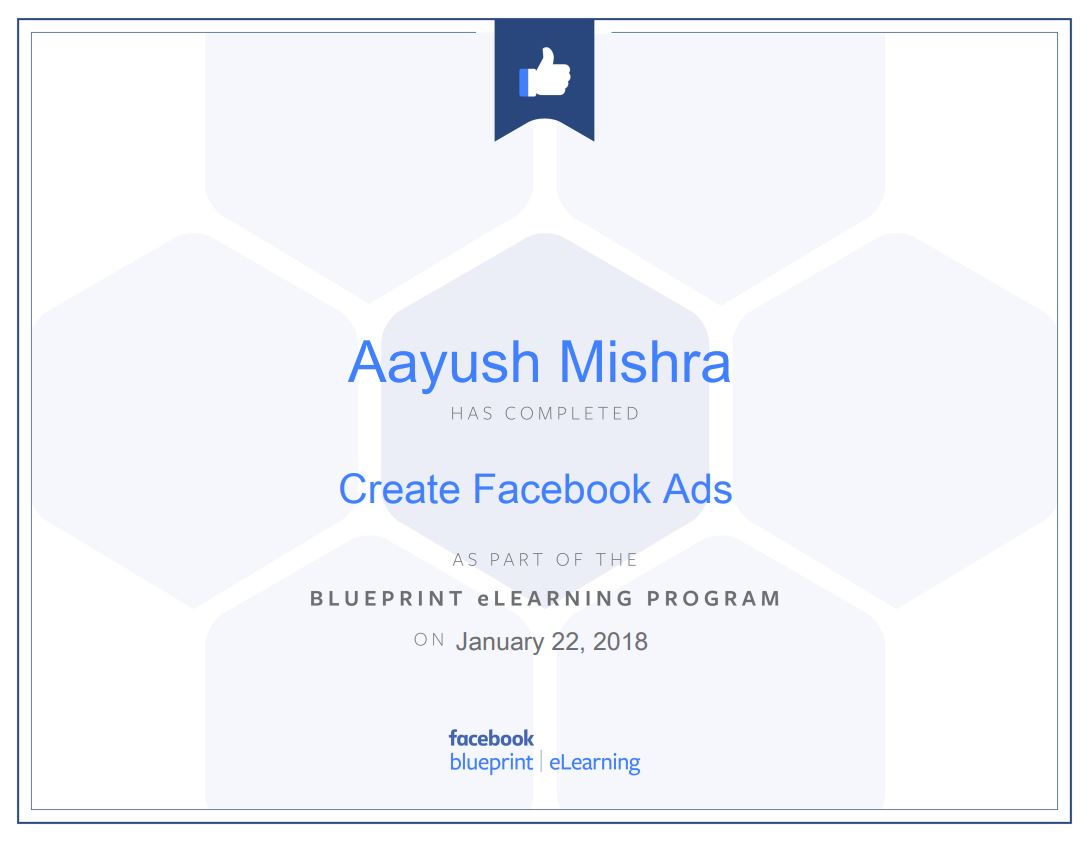 Facebook Certificate